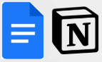 Logos Google Doc et Notion.