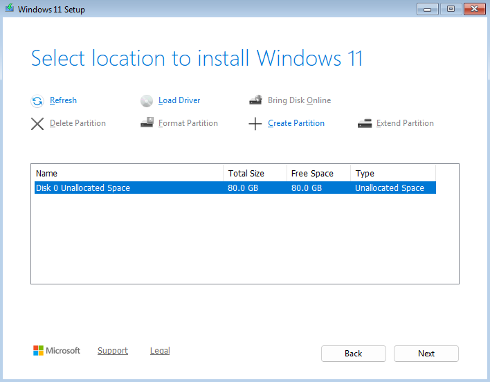 Select the Disk