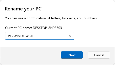 Rename Your PC