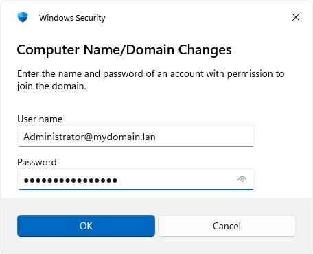Enter the Credentials