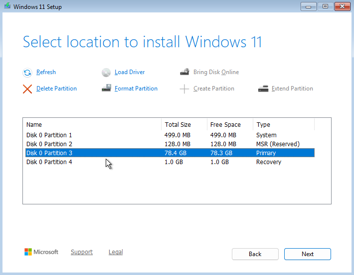BitLocker information showing that a 78.39 GB drive is fully decrypted, unprotected, unlocked, and has no encryption method or key detected.