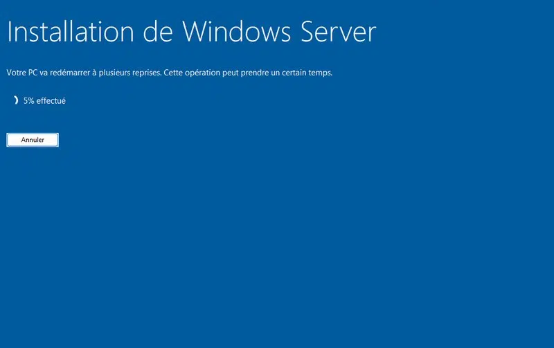 Installation de Windows Server 2025